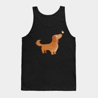 Dachshund and Butterfly Tank Top